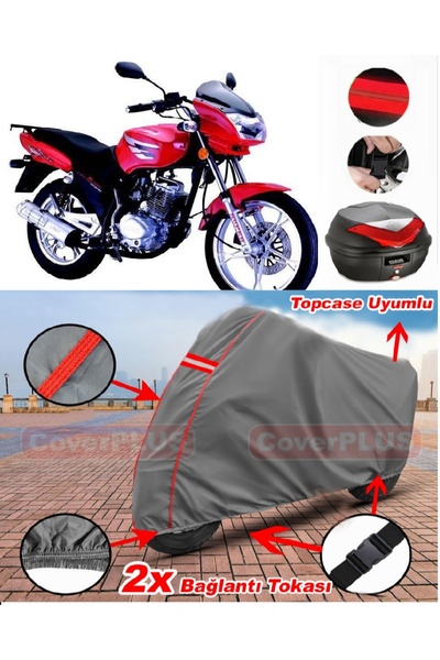 CoverPlus Lifan Lf150-9J Rear Bag Compatible Motor Tarpaulin Motorcycle Tarpa...
