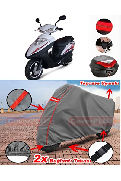 CoverPlus Kuba Raden 125 حقيبة خلفية متوافقة مع قماش القماش المشمع للدراجات ا...