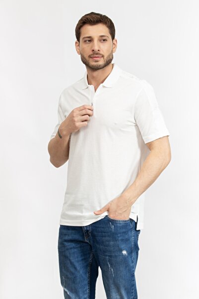 Armani Exchange Чоловіча футболка з поло-комірцем - бавовняна, прямий крій, напівзастібка-блискавка 6DZFLC