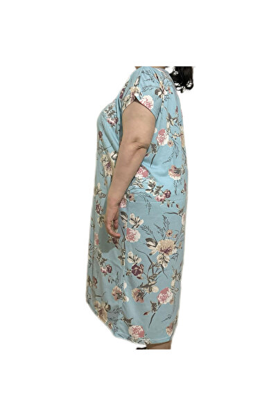 İpek Women's Short Sleeve Plus Size 100% Cotton Nightdress/Dress