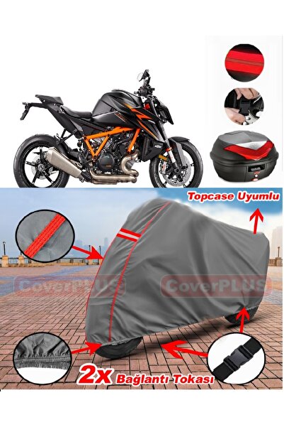 CoverPlus حقيبة خلفية KTM 1290 Super Duke R متوافقة مع قماش القنب للدراجة الن...
