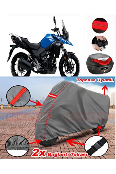 CoverPlus سوزوكي V-Strom 250 حقيبة خلفية متوافقة مع قماش القنب للدراجات النار...