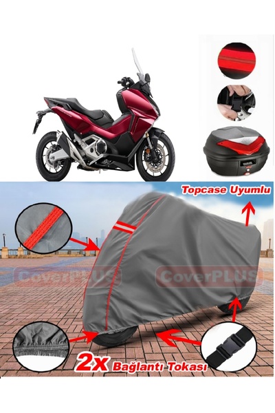 CoverPlus هوندا فورزا 750 حقيبة خلفية متوافقة مع قماش القنب للدراجات النارية ...