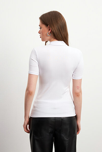 Bipantolon Women's Khaki White 2 Pack Short Sleeve Blouse