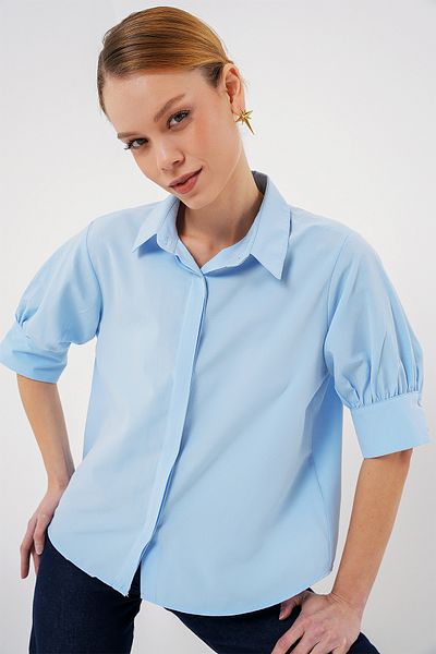 Bigdart Women's Short Sleeve Shirt 20312 - Blue