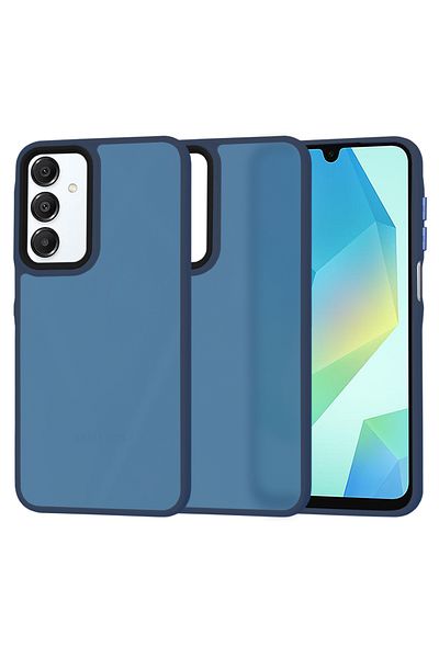 SKYDDAR INNOVATION Husa Samsung Galaxy A16, Frosted, Bleumarin, set cu sticker