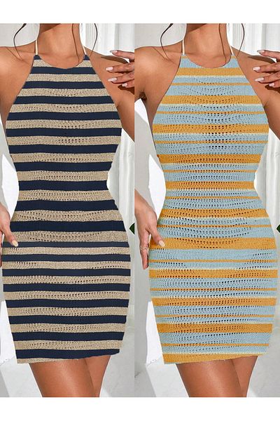 randevu Striped 2 Pack Knitwear Pareo Advantageous Price
