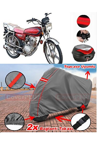 CoverPlus Ramzey Karaca 100 Rear Bag Compatible Motor Tarpaulin Motorcycle Ta...