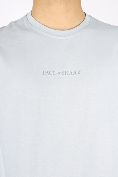 PAUL&SHARK Ανδρικό λογότυπο μάρκας κοντομάνικο μπλουζάκι με στρογγυλή λαιμόκοψη 25411088-904