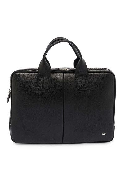 Tergan Black Genuine Leather Men's Briefcase - S1Ev 00021512 -A41