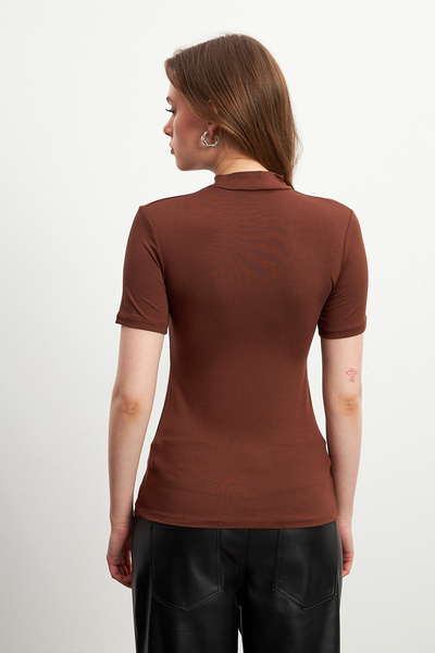 Bipantolon Women's Bitter Brown Khaki 2 Pack Short Sleeve Blouse