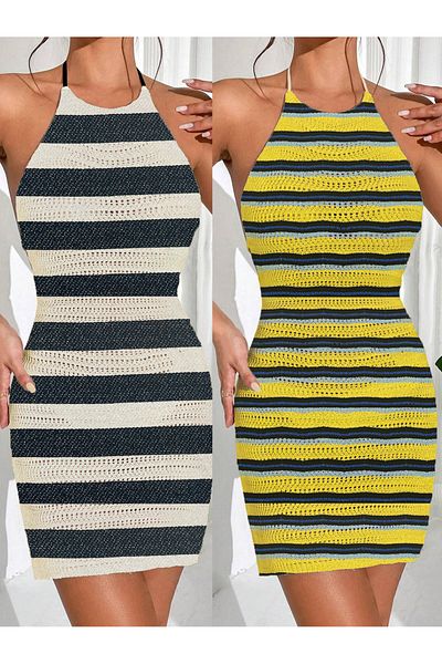 randevu Striped 2 Pack Knitwear Pareo Advantageous Price