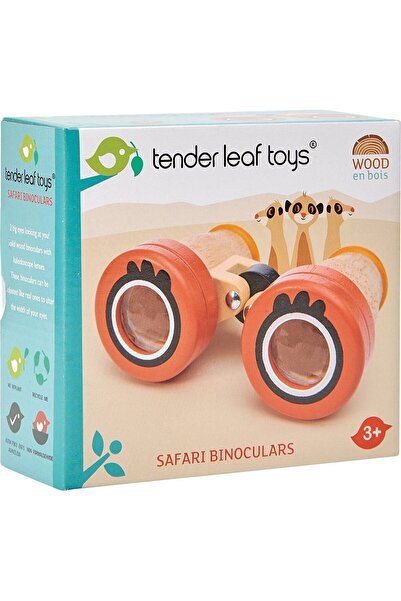 Tender Leaf Toys Binoclu cu caleidoscop, din lemn premium - Safari Binoculars -
