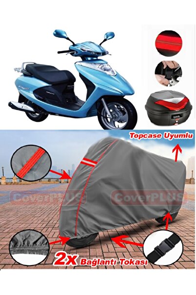 CoverPlus هوندا سباسي 110 ألفا حقيبة خلفية متوافقة مع قماش القنب للدراجات الن...