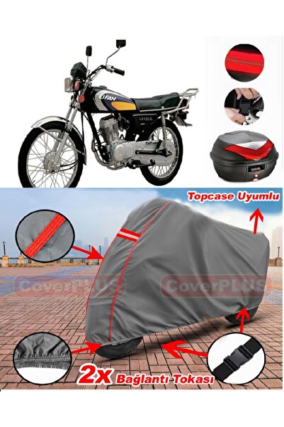 CoverPlus Lifan Lf125-5 Rear Bag Compatible Motor Tarpaulin Motorcycle Tarpau...