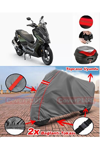 CoverPlus حقيبة Kymco DTX 250 الخلفية المتوافقة مع قماش القنب للدراجة النارية...
