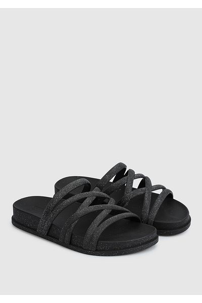 Twigy Black Women's Beach Slippers