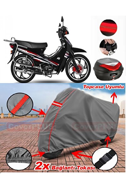 CoverPlus Yuki YK100-7 Pouch Back Bag متوافق مع قماش القماش المشمع للدراجات ا...