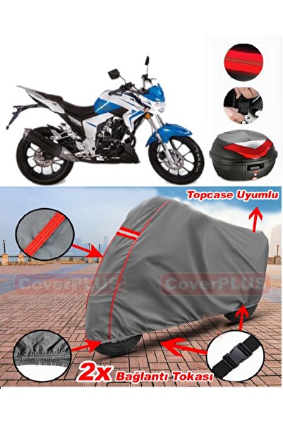 CoverPlus Falcon Sharp 170 حقيبة خلفية متوافقة مع قماش القنب للدراجات النارية...