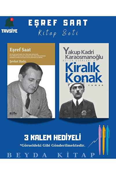 Bilge Kültür Sanat Eşref Saat - Kiralık Konak - Kitap Seti (2 Kitap) - Üç Kal...