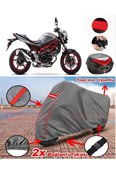 CoverPlus سوزوكي SV650A الخلفية حقيبة متوافقة مع المحرك القماش المشمع دراجة ن...