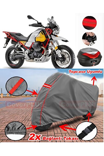 CoverPlus حقيبة خلفية Moto GuzziV85 TT متوافقة مع قماش القنب للدراجات النارية...