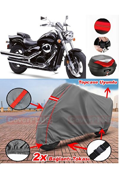 CoverPlus سوزوكي مارودر 250 حقيبة خلفية متوافقة مع قماش القنب للدراجات الناري...