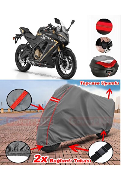 CoverPlus Qj Srk400 Rr Rear Case Compatible Motor Tarpaulin Motorcycle Tarpau...