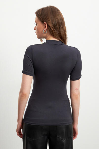 Bipantolon Women's Anthracite Khaki 2 Pack Short Sleeve Blouse