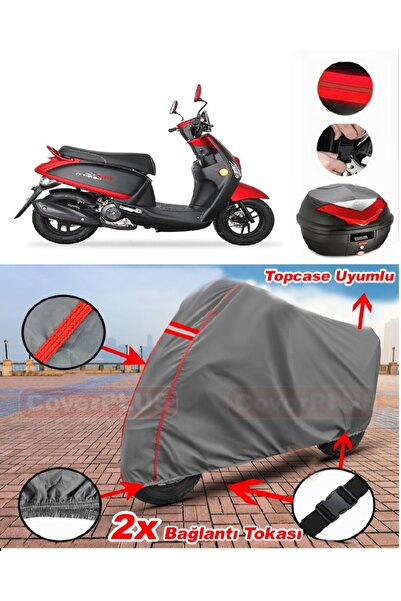 CoverPlus Stmax Roma 50 حقيبة خلفية متوافقة مع قماش القنب للدراجات النارية با...
