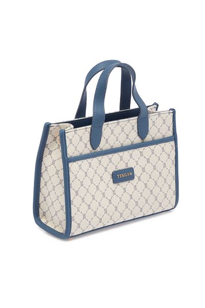 Tergan Cream Textile Women's Handbag - S25Y1Twc0703-U9U