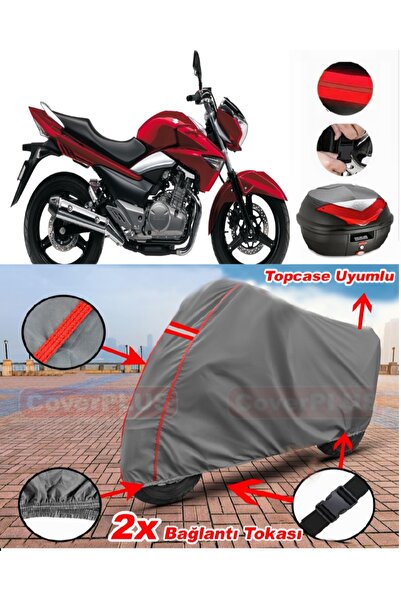 CoverPlus سوزوكي GW250 Inazuma حقيبة خلفية متوافقة مع قماش القنب للدراجات الن...