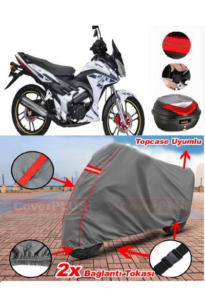 CoverPlus Yuki Y?ld?z 130 حقيبة خلفية متوافقة مع قماش القماش المشمع للدراجات ...