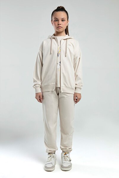 Kappa 5-16 Years Licensed Girl's Cardigan-Beige