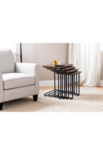 Vivense MONO C ZİGON SEHPA, DÖRTLÜ,BAROK CEVİZ