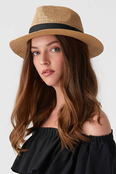 Dilvin Women's Camel Straw Hat 186A01561