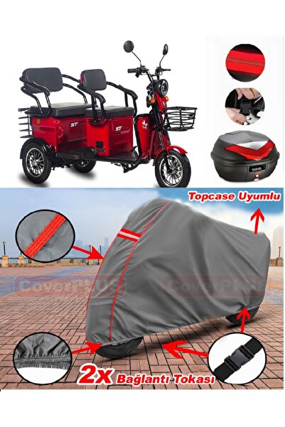 CoverPlus Stmax Elit 940 حقيبة خلفية متوافقة مع قماش القنب للدراجات النارية ب...