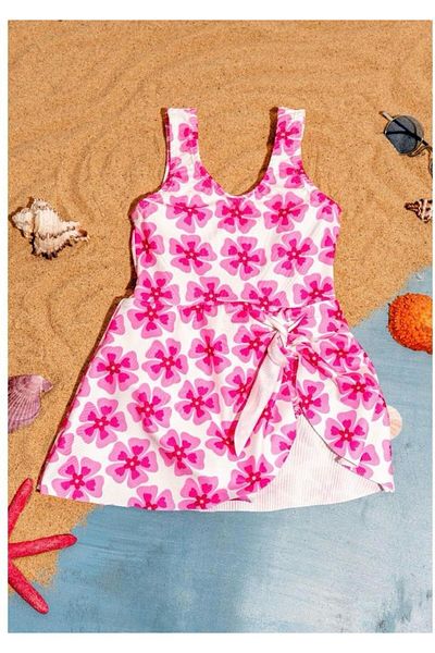 YUMİYUMM Pink Floral Patterned Skirt