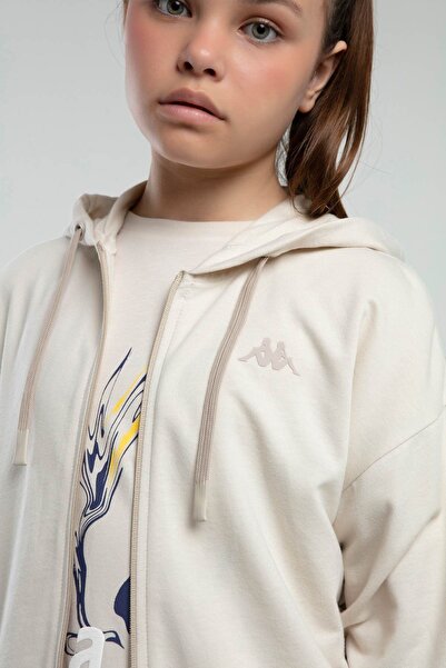 Kappa 5-16 Years Licensed Girl's Cardigan-Beige