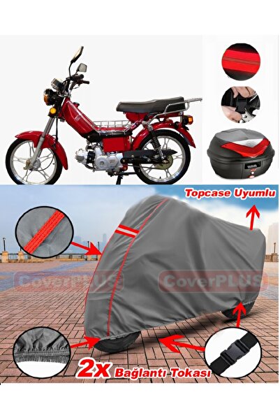 CoverPlus Bisan Star Topcase متوافق مع قماش القنب للدراجات النارية باللون الأ...