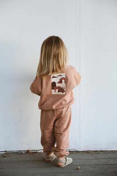 OhlalaKoala Milk Coffee Back Printed Seasonal Tracksuit Set