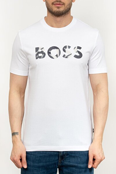 BOSS Erkek Bisiklet Yaka T-Shirt