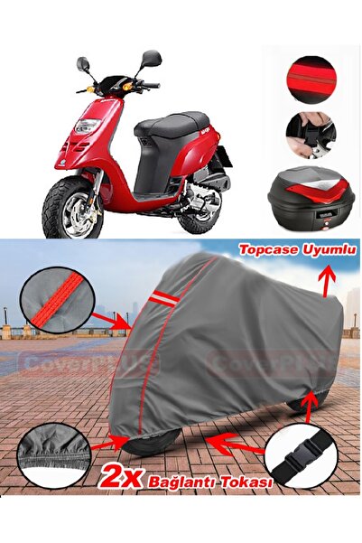 CoverPlus بياجيو تايفون 80 حقيبة خلفية متوافقة مع القماش المشمع للدراجات النا...