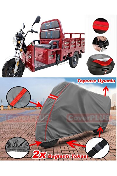 CoverPlus Kral Motor Kr-13 Rear Bag Compatible Engine Tarpaulin Motorcycle Ta...