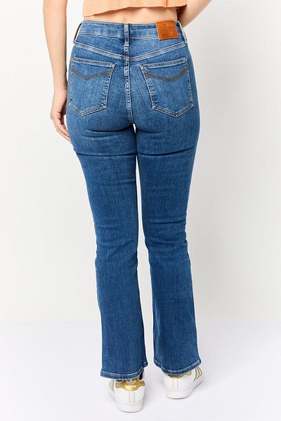 Esprit Women Regular Fit Washed Straight Leg Jeans, Blue