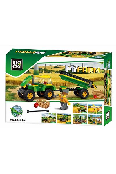 Blocki Blocki My Farm Construction Set - Tractor with Trailer
