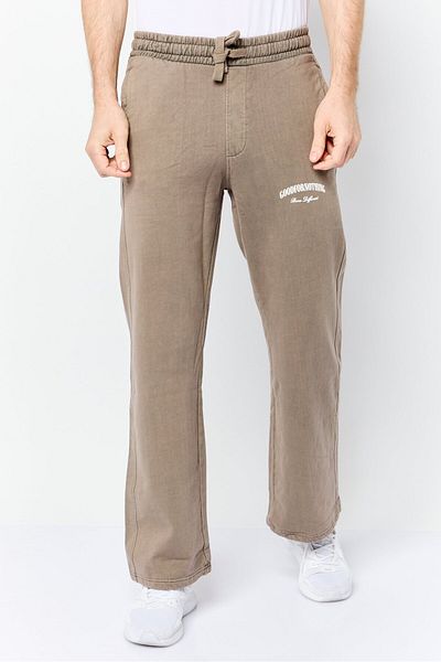 Good For Nothing Men Regular Fit Brand Logo Sweatpants, Tan
