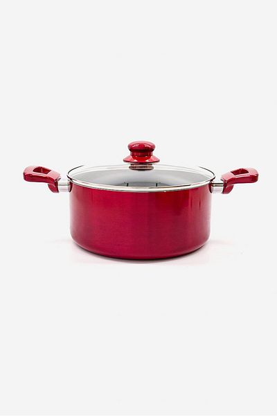 İKO Dutch Oven With Lid 5.0 Qt, Red