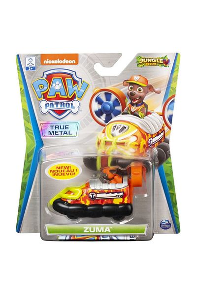 PAW PATROL Set figurina cu vehicul Paw Patrol True Metal - Jungle Rescue
