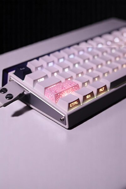 tredblock Pembe Openwork Keycap Mekanik Klavye Uyumlu Mekanik Switchler Için